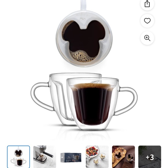 Joyjolt Kitchen Disney Mickey Mouse 3d Espresso Mugs Great Gift